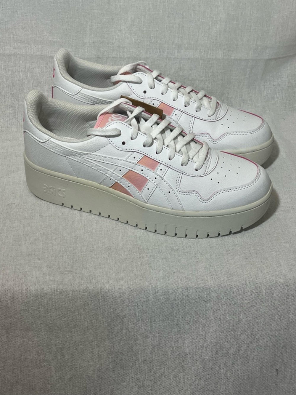 NWT ASICS Women’s Size 11 JAPAN S PF White Pink Platform Sneakers Barbie Ball